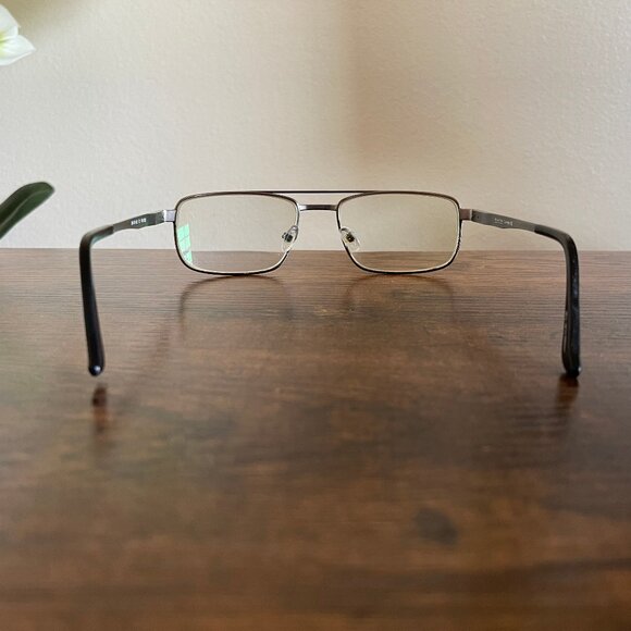 Michael Ryen Eyeglass Frames Only Semi-Rimless Brown Rectangular Glasses - Picture 6 of 8